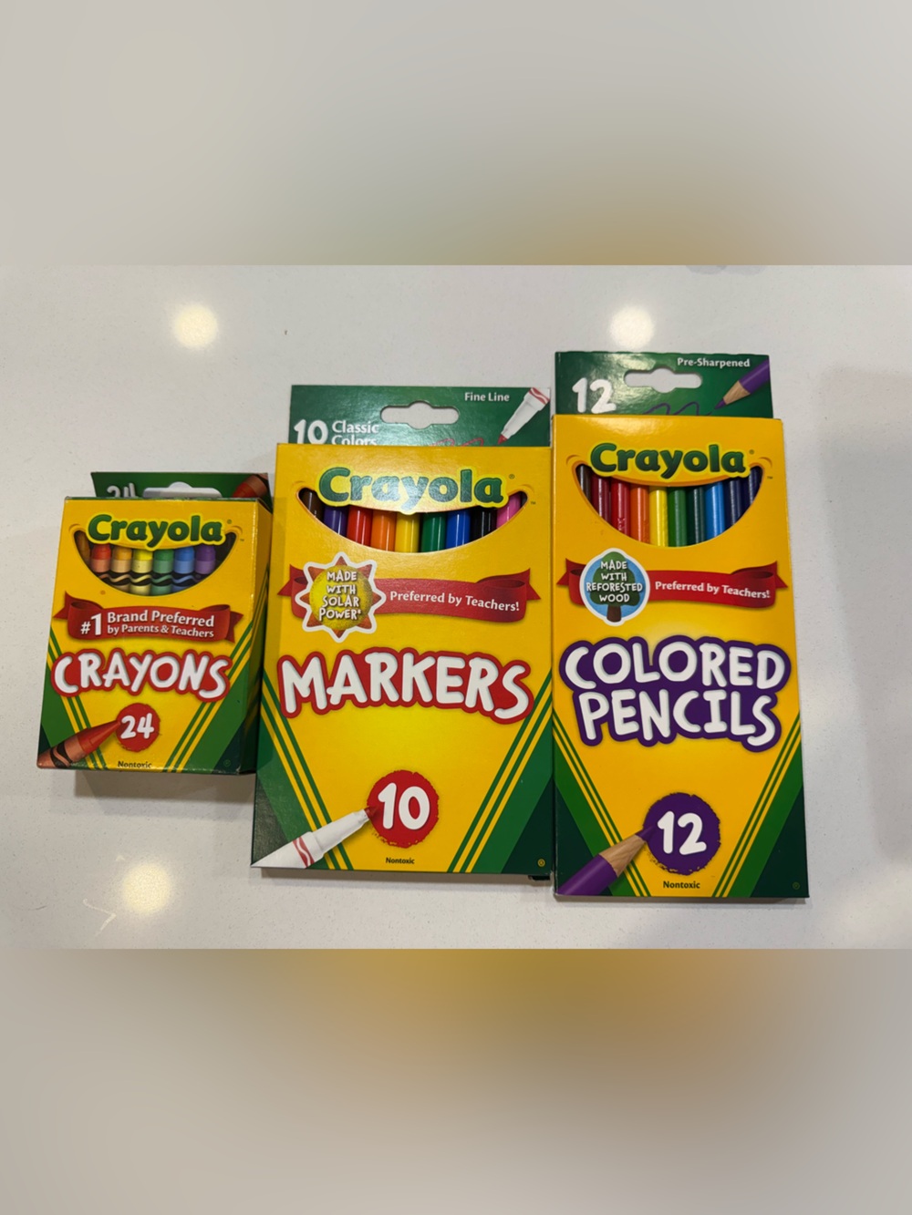 NWB Crayola Crayon, Colored Pencil, and Fine Line Marker Bundle